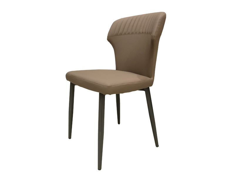 丽朗系列A1702-1 仿皮+碳素钢脚 驼色餐椅