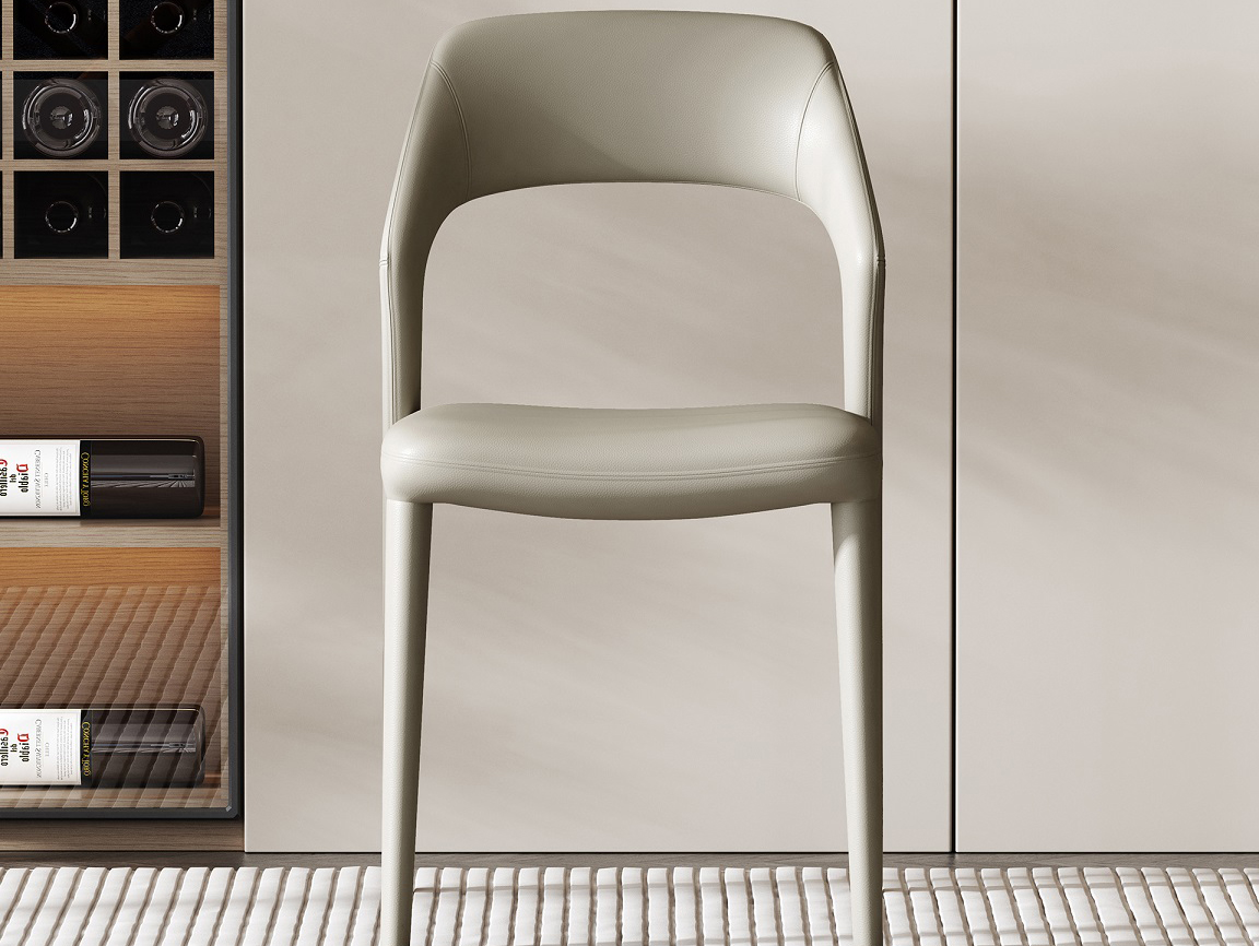 星爵系列YX568 铁架+弯板+西皮+海绵 餐椅